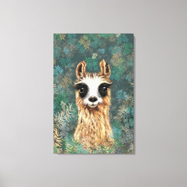 Impressão engraçada de alpaca em tela (Frente)