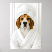 Impressão Engraçada de Banheiro de Beagle, Beagle