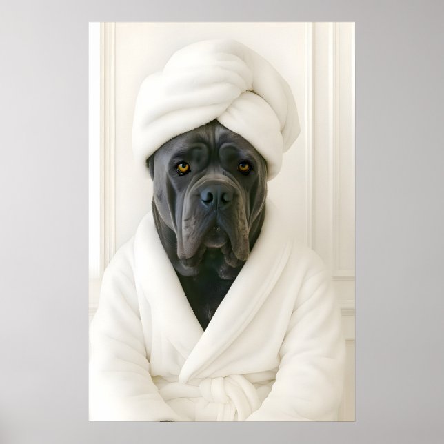 Impressão engraçada de Cane Corso no banheiro, Can (Frente)