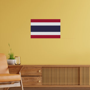 Impressão enquadrada com a Bandeira da Tailândia