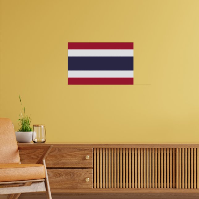 Impressão enquadrada com a Bandeira da Tailândia (Sala de Estar 2)
