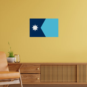 Impressão enquadrada com a bandeira de Minnesota,