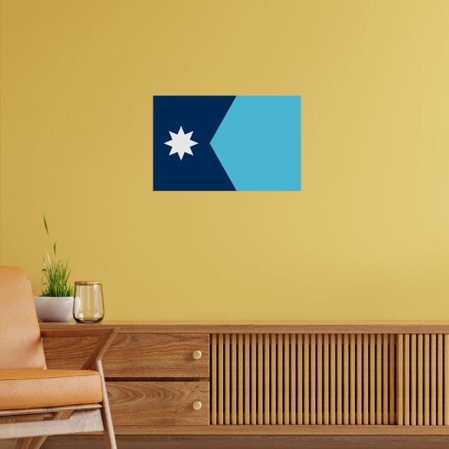 Impressão enquadrada com a bandeira de Minnesota,  (Sala de Estar 2)