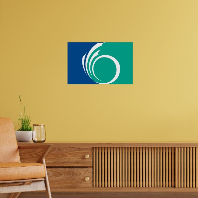 Impressão enquadrada com a bandeira de Ottawa, Can (Sala de Estar 2)