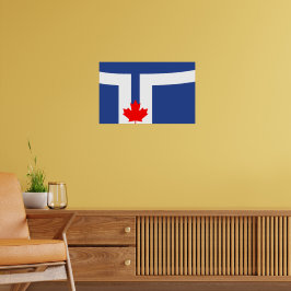 Impressão enquadrada com a bandeira de Toronto, On