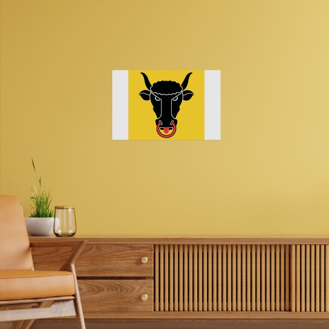Impressão enquadrada com a bandeira de Uri, Suíça (Sala de Estar 2)