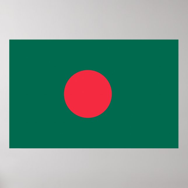 Impressão enquadrado com a bandeira de Bangladesh (Frente)