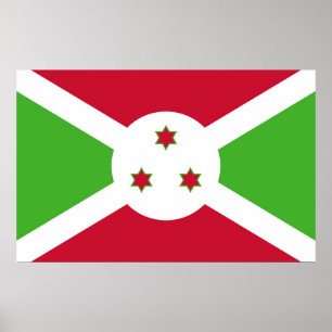 Impressão enquadrado com a bandeira do Burundi