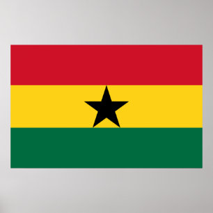 Impressão enquadrado com a bandeira do Gana