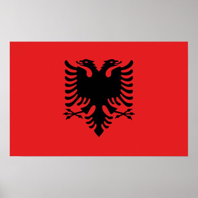 Impressão enquadrado com bandeira da Albânia (Frente)