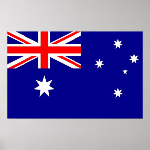 Impressão enquadrado com bandeira da Austrália