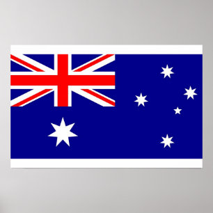 Impressão enquadrado com bandeira da Austrália