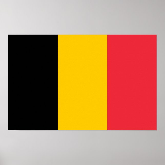 Impressão enquadrado com bandeira da Bélgica (Frente)