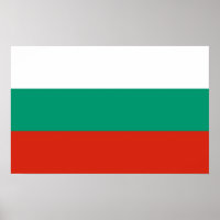 Impressão enquadrado com bandeira da Bulgária