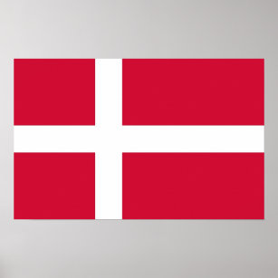 Impressão enquadrado com bandeira da Dinamarca