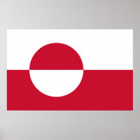 Impressão enquadrado com bandeira da Gronelândia