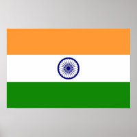 Impressão enquadrado com bandeira da Índia