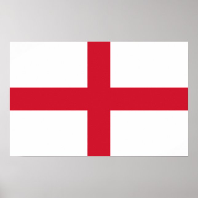 Impressão enquadrado com bandeira da Inglaterra (Frente)