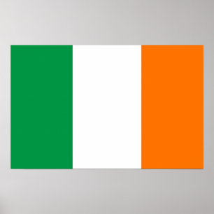 Impressão enquadrado com bandeira da Irlanda