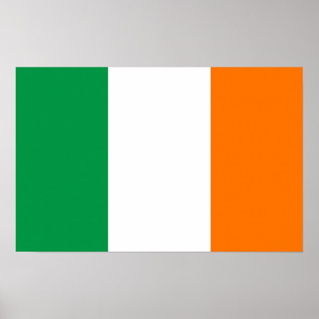 Impressão enquadrado com bandeira da Irlanda (Frente)