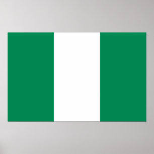 Impressão enquadrado com bandeira da Nigéria