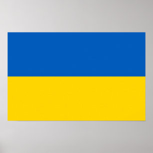 Impressão enquadrado com bandeira da Ucrânia