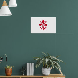 Impressão enquadrado com bandeira de Florença, Itá
