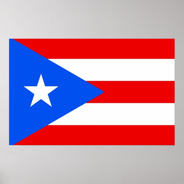 Impressão enquadrado com bandeira de Porto Rico, E (Frente)