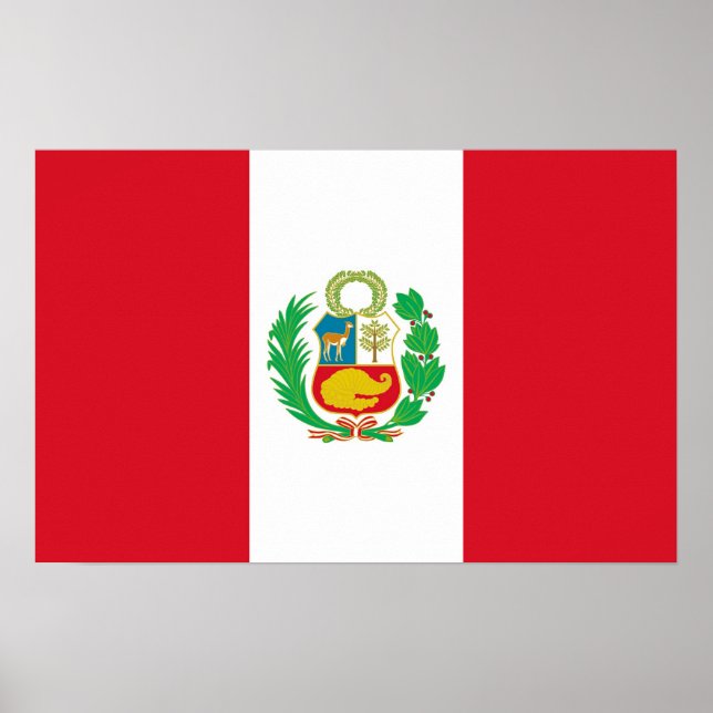 Impressão enquadrado com bandeira do Peru (Frente)
