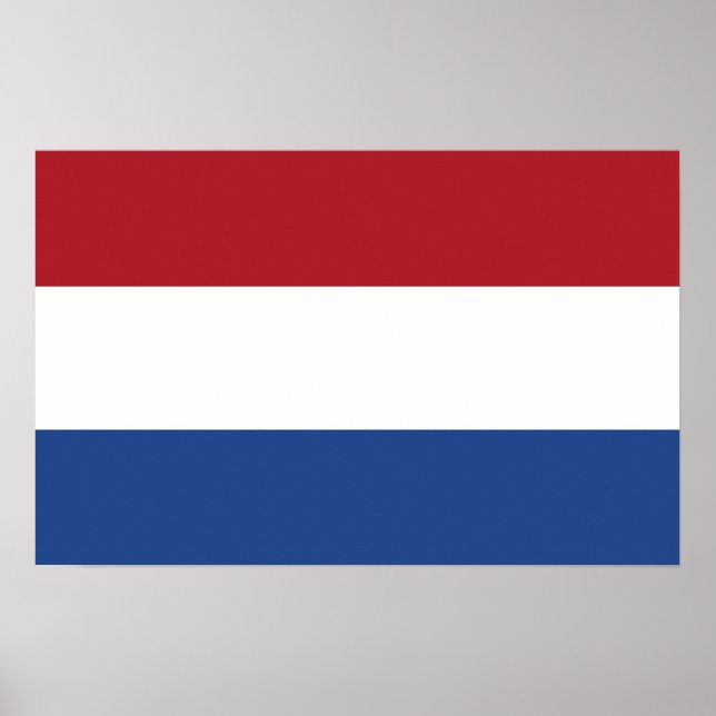 Impressão enquadrado com bandeira dos Países Baixo (Frente)