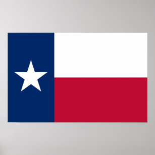 Impressão enquadrado com Flag do Texas, EUA