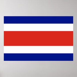 Impressão enquadrado com sinalizador da Costa Rica
