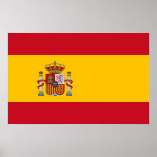 Impressão enquadrado com sinalizador de Espanha