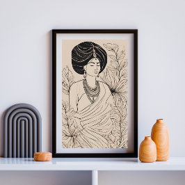 Impressão Espiritual de Mulher Boho