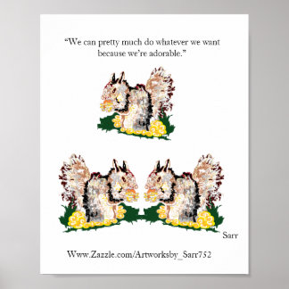 Impressão, Esquilos de Poster de Papel (Matte) de 