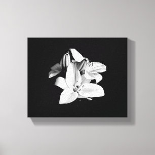 Impressão esticado das canvas da flor preta &