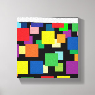 Impressão esticado luzes das canvas da cidade