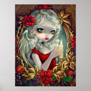 Impressão feericamente da arte do anjo da vela do