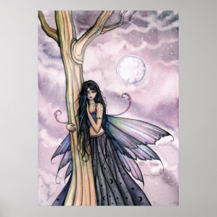 Impressão feericamente do poster da lua de Luna