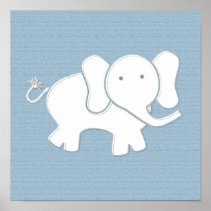 Impressão feliz da arte do elefante