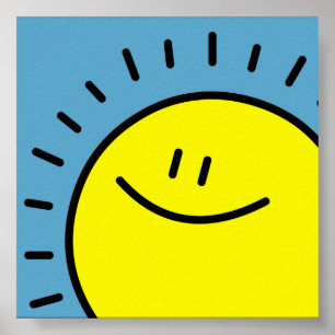 Impressão feliz de Sun
