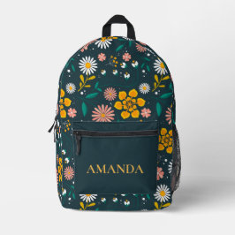 Impressão Floral Bonito Verde Amarelo-Cinto Com No