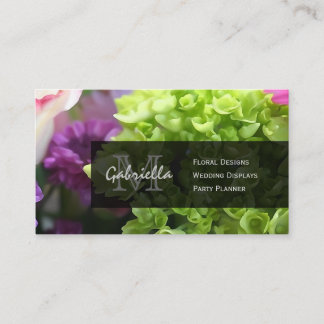Impressão floral: Cartões de visitas do monograma