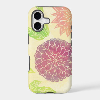 Impressão Floral Cranberry & Laranja