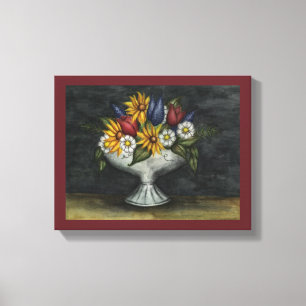 Impressão floral da arte das canvas da arte