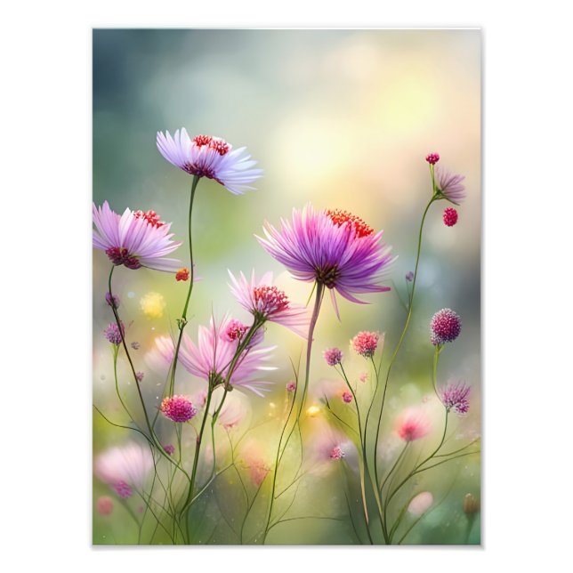 Impressão Floral de Foto com Flores Selvagens Boni (Frente)