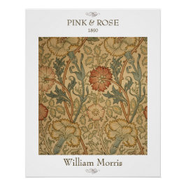 Impressão Floral de Parede Pink and Rose William M