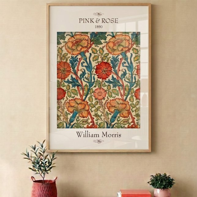 Impressão Floral de Parede Pink and Rose William M (Lounge 1)