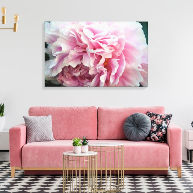 Impressão Floral de Peony Rosa Delicada (Insitu(Sala de estar))