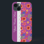 Impressão Floral Magenta Samsung Galaxy Nota 4<br><div class="desc">Um caso bonito para proteger o seu Samsung Galaxy Note4,  com um padrão mini-impressão floral retrofloral em fundo magenta com um formato Faux Lace. Parte da coleção Posh & Painterly 'Granny Impressão',  este padrão pode ser facilmente ajustado para ajustado qualquer caso.</div>
